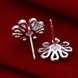 Wholesale Trendy simple Silver Plant Stud Earring Daisy Flower Stud Earrings Women Anniversary Engagement Jewelry Gift TGSPE123 1 small