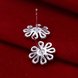 Wholesale Trendy simple Silver Plant Stud Earring Daisy Flower Stud Earrings Women Anniversary Engagement Jewelry Gift TGSPE123 2 small