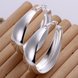 Wholesale Classic Big Circle Hoop Charm Earrings gorgeous silver plated for Women Party Gift Fashion Wedding Engagement Jewelry TGSPE127 1 small