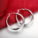 Wholesale Romantic Silver Round Stud Earring Simple Hoop Earrings For Women Fashion Jewelry Wedding Accessories TGSPE129 1 small