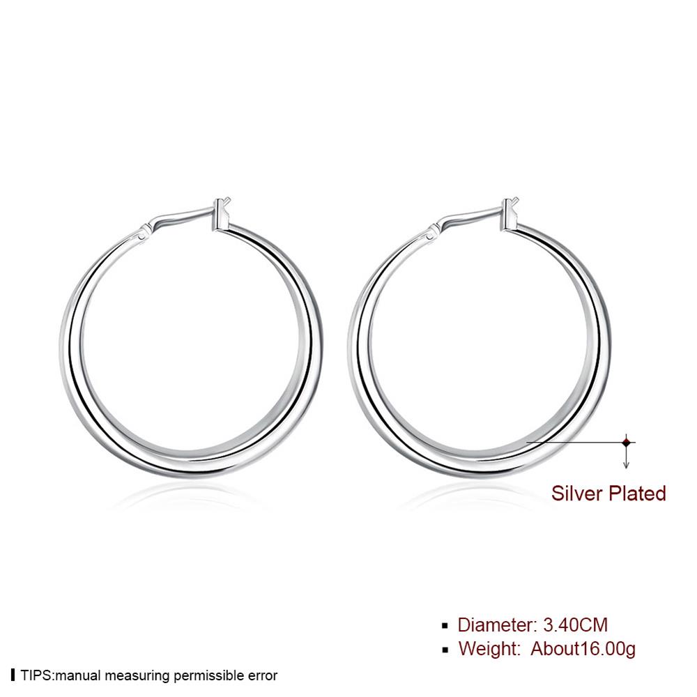 Wholesale Romantic Silver Round Stud Earring Simple Hoop Earrings For Women Fashion Jewelry Wedding Accessories TGSPE129 5
