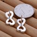 Wholesale Romantic Curve 8 shape Fashion Silver Stud Earring For Women Making Fashion wedding party Gift TGSPE138 0 small