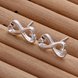 Wholesale Romantic Curve 8 shape Fashion Silver Stud Earring For Women Making Fashion wedding party Gift TGSPE138 1 small