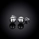 Wholesale Trendy High Quality Silver plated Round Circle Solid Ball Bead Stud Earring Woman Fashion Wedding Engagement Jewelry TGSPE146 1 small