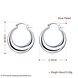 Wholesale Classic Big Circle Hoop Charm Earrings gorgeous silver plated for Women Party Gift Fashion Wedding Engagement Jewelry TGSPE148 0 small