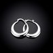 Wholesale Classic Big Circle Hoop Charm Earrings gorgeous silver plated for Women Party Gift Fashion Wedding Engagement Jewelry TGSPE148 2 small
