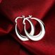 Wholesale Classic Big Circle Hoop Charm Earrings gorgeous silver plated for Women Party Gift Fashion Wedding Engagement Jewelry TGSPE148 4 small