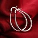 Wholesale Classic Big Circle Hoop Charm Earrings gorgeous silver plated for Women Party Gift Fashion Wedding Engagement Jewelry TGSPE150 0 small