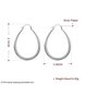 Wholesale Classic Big Circle Hoop Charm Earrings gorgeous silver plated for Women Party Gift Fashion Wedding Engagement Jewelry TGSPE150 1 small