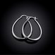 Wholesale Classic Big Circle Hoop Charm Earrings gorgeous silver plated for Women Party Gift Fashion Wedding Engagement Jewelry TGSPE150 2 small