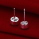 Wholesale Fashion Jewelry Stud Earrings For Women Silver Plated Inlaid Round Cubic Zircon Female Girl Simple Wedding Earring TGSPE154 0 small