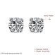Wholesale Romantic Fashion Jewelry Stud Earrings For Women Silver Plated Inlaid Round Cubic Zircon Female Girl Simple Wedding Earring TGSPE158 1 small