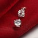 Wholesale Romantic Fashion Jewelry Stud Earrings For Women Silver Plated Inlaid Round Cubic Zircon Female Girl Simple Wedding Earring TGSPE158 3 small