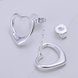 Wholesale Simple Cute Female Love Heart Stud Earrings Silver plated Small Earrings Charm Wedding Earrings For Women TGSPE160 1 small