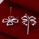 Wholesale New Arrival Romantic Silver plated Little four leaf clover Stud Earrings For Women Lovely Small Earrings Jewelry TGSPE161 1 small