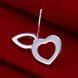 Wholesale Simple Cute Female Love Heart Stud Earrings Silver plated Small Earrings Charm Wedding Earrings For Women TGSPE165 1 small