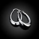 Wholesale Classic Big Circle Hoop Charm Earrings gorgeous silver plated for Women Party Gift Fashion Wedding Engagement Jewelry TGSPE166 1 small