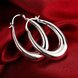 Wholesale Classic Big Circle Hoop Charm Earrings gorgeous silver plated for Women Party Gift Fashion Wedding Engagement Jewelry TGSPE166 3 small