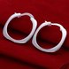 Wholesale Classic fashion Silver plated square Stud Earring Thin Flat  Earrings Women Fashion jewelry TGSPE167 0 small