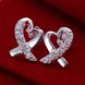 Wholesale Trendy Silver plated Heart Stud Earring Inlaid With Zircon Crystal Earrings For Women Wedding Jewelry Gifts TGSPE172 3 small