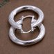 Wholesale Trendy Classic Big Circle twisted rope Charm Earrings silver plated for Women Party Gift Fashion Wedding Engagement Jewelry TGSPE177 0 small