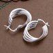 Wholesale Classic simple Round multiple loops Stud Earring For Women Twist Wave Line silver plated Earring Fashion Jewelry TGSPE179 0 small