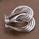 Wholesale Classic simple Round multiple loops Stud Earring For Women Twist Wave Line silver plated Earring Fashion Jewelry TGSPE179 1 small