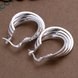 Wholesale Classic simple Round multiple loops Stud Earring For Women Twist Wave Line silver plated Earring Fashion Jewelry TGSPE179 2 small