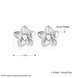 Wholesale Romantic Dainty Female White Crystal Earrings Silver plated Small Stud Earrings For Women Cute Classic Flower Wedding jewelry TGSPE183 1 small