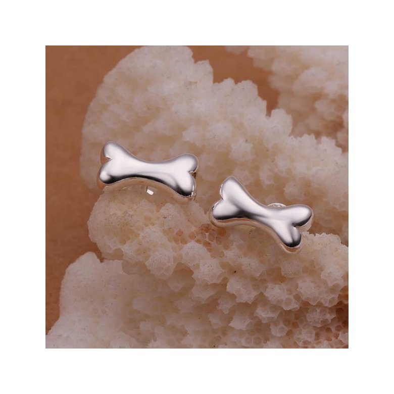 Wholesale jewelry from China Silver Earrings Fashion Jewelry Bone stud Earrings TGSPE196 2