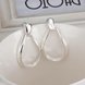 Wholesale Trendy Silver plated Stud Earring Classic Big Circle Hoop Charm Earrings Women Party Gift Fashion Wedding Engagement Jewelry TGSPE221 4 small