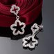 Wholesale Hot selling silver plated from China earrings high quality jewelry woman ablaze star crystal Zircon long section retro earrings TGSPE224 3 small