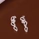 Wholesale Trendy Women Drop Earring Wedding Band Jewelry Leave&Water Drop Shape Earring AAA Cubic Zirconia New Fashion Bridal Accessories TGSPE009 4 small