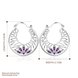 Wholesale Romantic Elegant silver plated purple Cubic Zirconia Stone Stud Earring For Women Round hollow Crystal Earrings Wedding Jewelry  TGSPE021 2 small