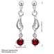 Wholesale Luxury delicate red zircon Earrings Boho Unique Fashion Silver Color Drop Earring Vintage Wedding Earrings For Women TGSPE004 0 small