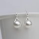 Wholesale Trendy Top Qualit Silver plated Earrings  pearl water drop Earrings For Girls Lady Party Accessories TGSPE056 2 small