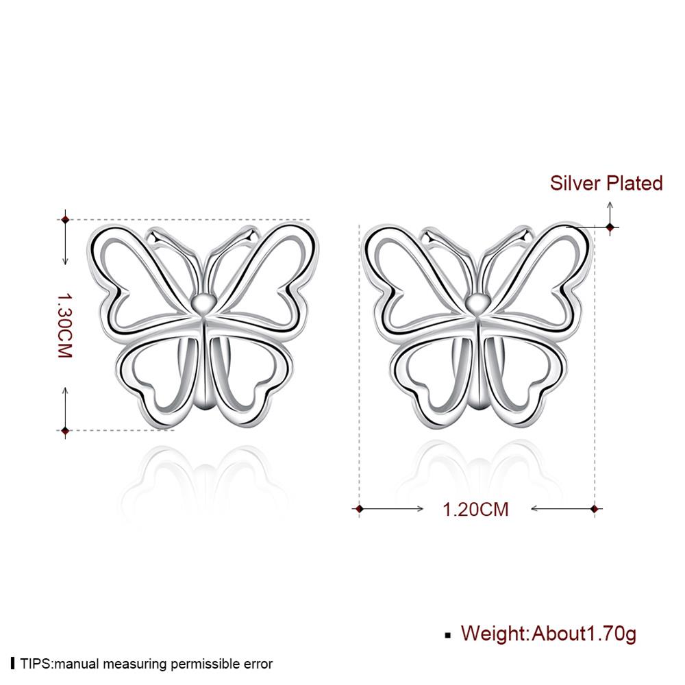 Wholesale Fashion earrings from China Butterfly shape Small Hoop Earring For Girls Wome Beautiful Jewelry   TGSPE071 0