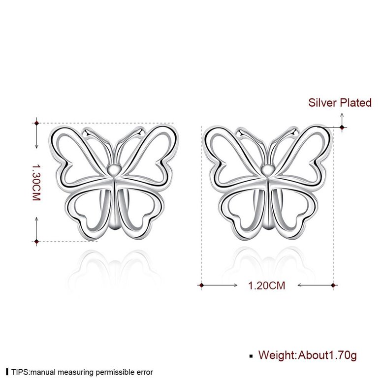 Wholesale Fashion earrings from China Butterfly shape Small Hoop Earring For Girls Wome Beautiful Jewelry   TGSPE071 0