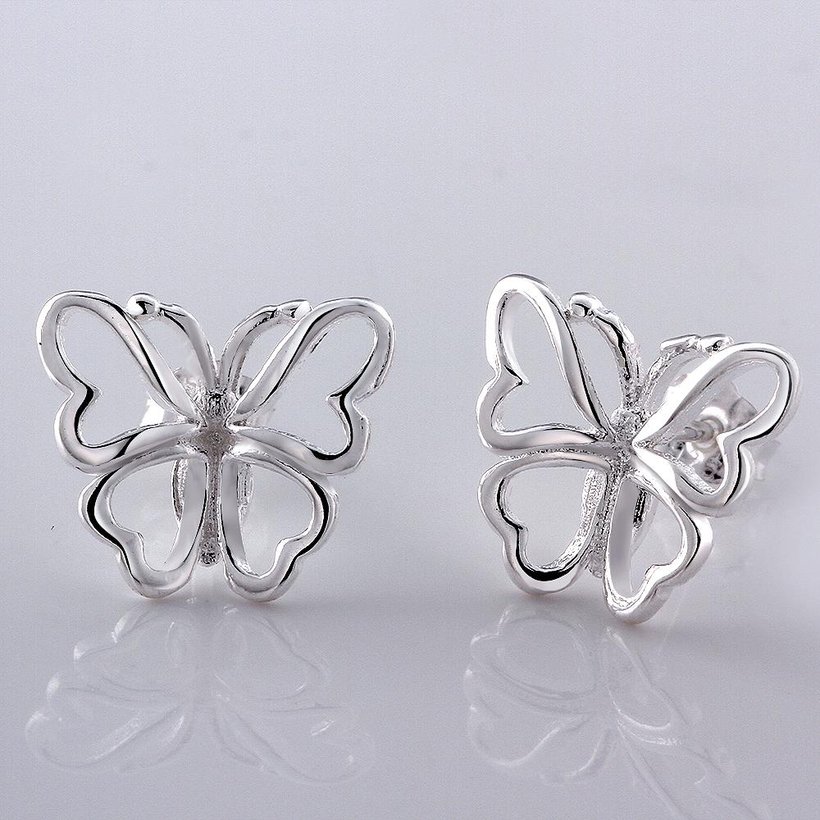 Wholesale Fashion earrings from China Butterfly shape Small Hoop Earring For Girls Wome Beautiful Jewelry   TGSPE071 1