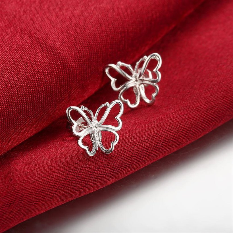 Wholesale Fashion earrings from China Butterfly shape Small Hoop Earring For Girls Wome Beautiful Jewelry   TGSPE071 5