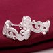 Wholesale Romantic Silver plated CZ Stud Earring Luxury Flower Earrings for Women Crystal Wedding Dangle Earrings  TGSPE075 1 small