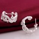 Wholesale Romantic Silver plated CZ Stud Earring Luxury Flower Earrings for Women Crystal Wedding Dangle Earrings  TGSPE075 2 small