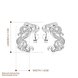 Wholesale Romantic Silver plated CZ Stud Earring Luxury Flower Earrings for Women Crystal Wedding Dangle Earrings  TGSPE075 4 small