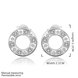 Wholesale Romantic Elegant silver plated white Cubic Zirconia Stone Stud Earring For Women Round Crystal Earrings female Wedding Jewelry  TGSPE077 1 small