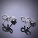 Wholesale Romantic Silver plated Sparkling BowKnot Twisted rope earrings Charm jewelry for Wome Gift TGSPE083 0 small