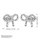 Wholesale Romantic Silver plated Sparkling BowKnot Twisted rope earrings Charm jewelry for Wome Gift TGSPE083 4 small