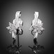 Wholesale Trendy Dainty Female White Crystal zircon Earrings Silver plated Stud Earrings For Women Cute Classic Flower Wedding Earrings TGSPE088 3 small