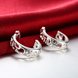 Wholesale Hot selling jewelry from China Classic Hollow Out Flower Silver Big Hoop Earrings for Women Statement Earrings TGSPE109 2 small