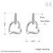 Wholesale Romantic delicate Silver plated Heart Hoop Earrings for Charm Women Wedding Party crystal zircon Fashion Jewelry TGSPE114 4 small
