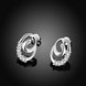 Wholesale Trendy Silver hot seller of CZ Stud Earring wreath Earring delicate Wedding Earrings For Women TGSPE006 0 small